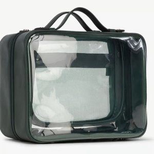 Calpak Large Clear Cosmetics Case - Emerald